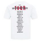 NBA CHICAGO BULLS CITY TOUR T-SHIRT EN JERSEY DE COTON À ÉPAULES TOMBANTES POUR HOMME (BLANC)