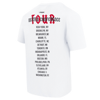 NBA CHICAGO BULLS CITY TOUR T-SHIRT EN JERSEY DE COTON À ÉPAULES TOMBANTES POUR HOMME (BLANC)