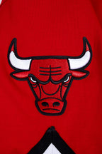 NBA CHICAGO BULLS CLASSIC MEN'S PRO SS DOUBLE KNIT JACKET  (RED/BLACK)