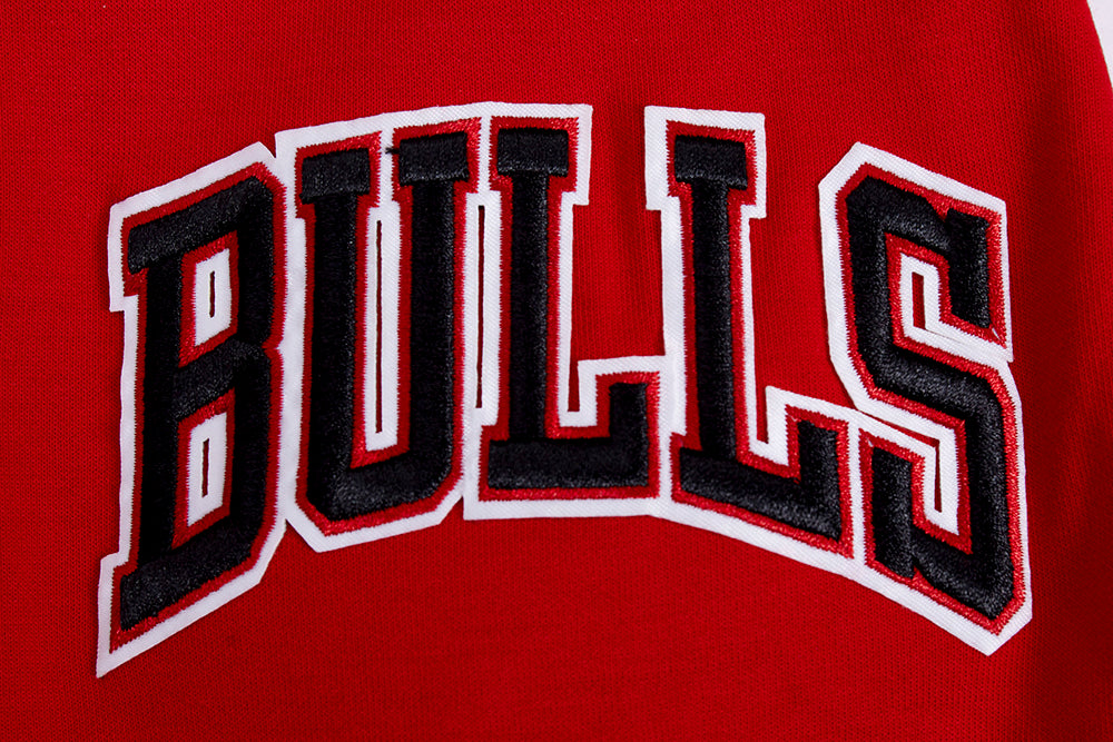 NBA CHICAGO BULLS CLASSIC MEN'S PRO SS DOUBLE KNIT JACKET  (RED/BLACK)