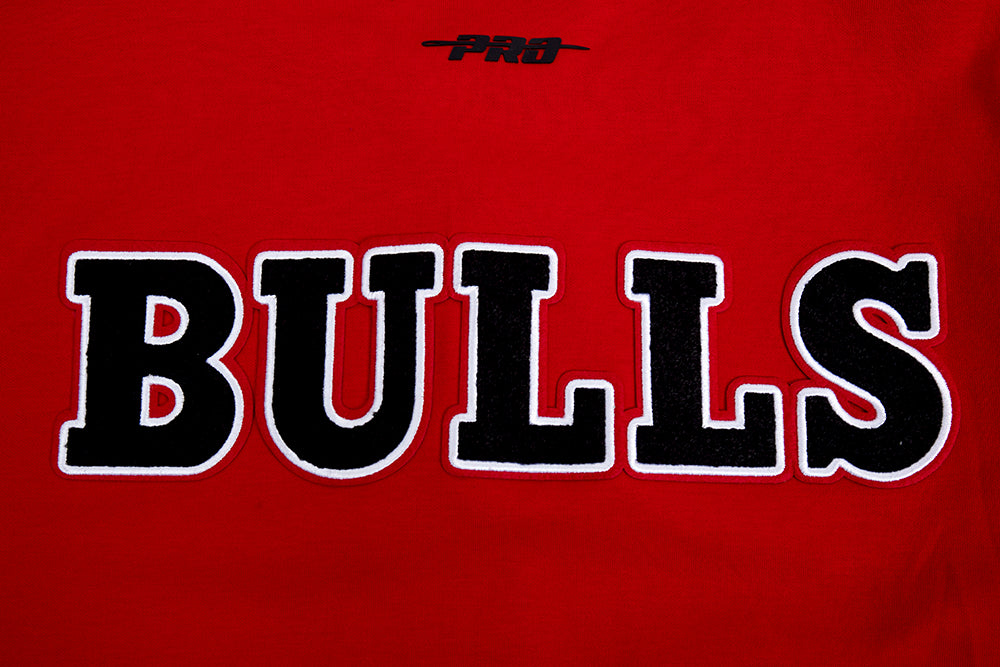NBA CHICAGO BULLS CLASSIC MEN'S PRO SS DOUBLE KNIT JACKET  (RED/BLACK)