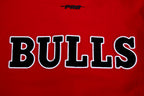 NBA CHICAGO BULLS CLASSIC MEN'S PRO SS DOUBLE KNIT JACKET  (RED/BLACK)