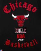 NBA CHICAGO BULLS OLD ENGLISH MEN'S TEE (BLACK)