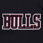 NBA CHICAGO BULLS WINGSPAN T-SHIRT EN JERSEY DE COTON À ÉPAULES TOMBANTES POUR HOMME (NOIR)
