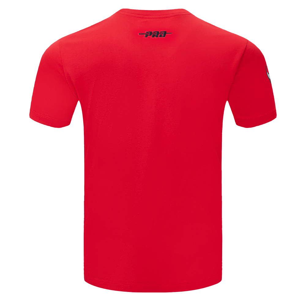 NBA CHICAGO BULLS TEAM PENNANTS T-SHIRT À LOGOTYPE POUR HOMME (ROUGE)