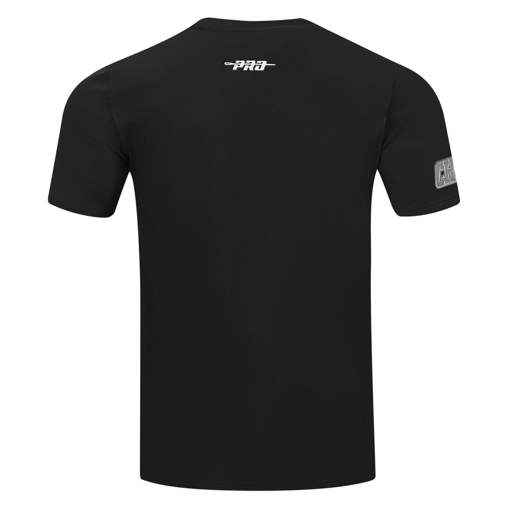 NBA CHICAGO BULLS REVERSE FRENCH TERRY T-SHIRT EN JERSEY DE COTON À ÉPAULES TOMBANTES POUR HOMME (NOIR)
