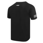 NBA CHICAGO BULLS REVERSE FRENCH TERRY T-SHIRT EN JERSEY DE COTON À ÉPAULES TOMBANTES POUR HOMME (NOIR)