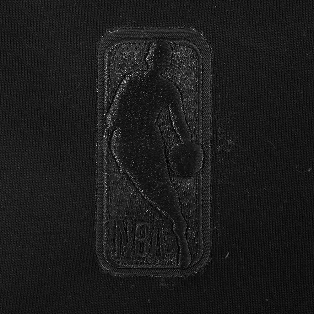 NBA CHICAGO BULLS REVERSE FRENCH TERRY T-SHIRT EN JERSEY DE COTON À ÉPAULES TOMBANTES POUR HOMME (NOIR)