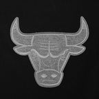 NBA CHICAGO BULLS REVERSE FRENCH TERRY T-SHIRT EN JERSEY DE COTON À ÉPAULES TOMBANTES POUR HOMME (NOIR)