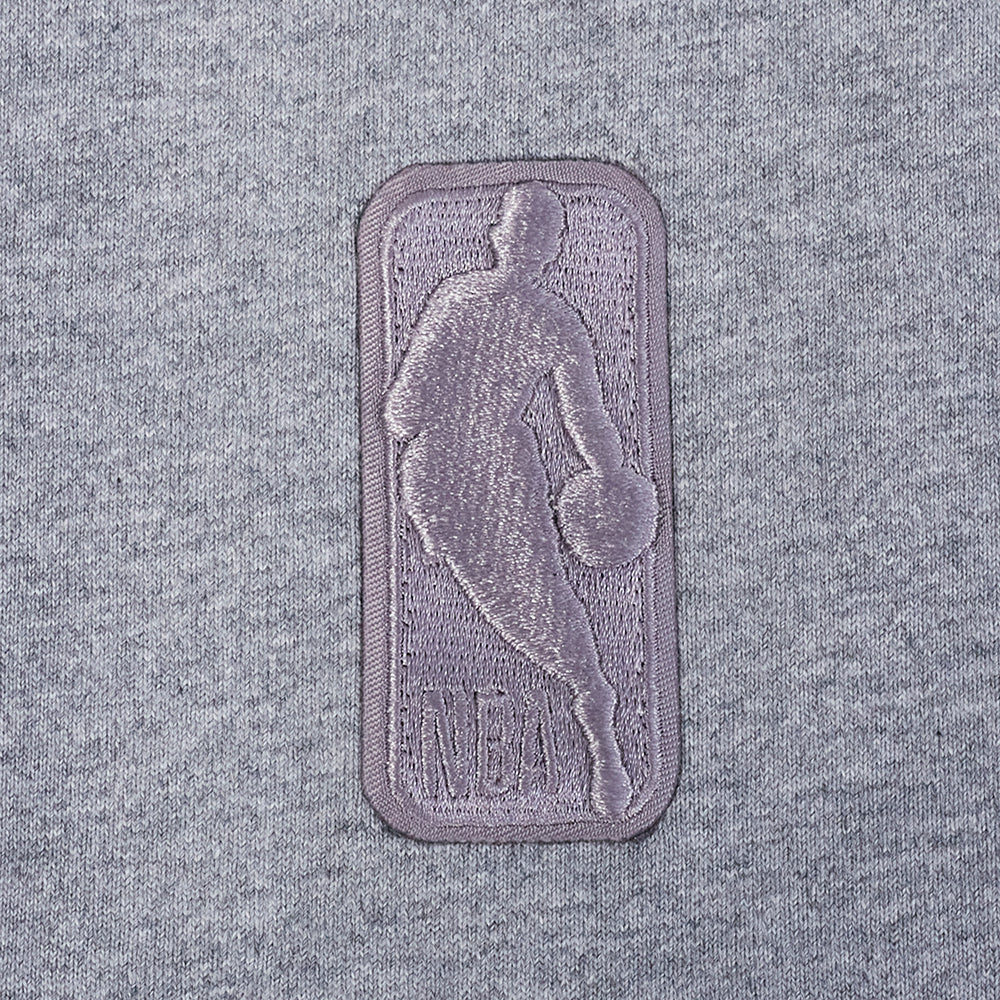 NBA CHICAGO BULLS REVERSE FRENCH TERRY T-SHIRT EN JERSEY DE COTON À ÉPAULES TOMBANTES POUR HOMME (GRIS CHINÉ FONCÉ)
