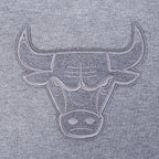 NBA CHICAGO BULLS REVERSE FRENCH TERRY T-SHIRT EN JERSEY DE COTON À ÉPAULES TOMBANTES POUR HOMME (GRIS CHINÉ FONCÉ)