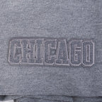 NBA CHICAGO BULLS REVERSE FRENCH TERRY T-SHIRT EN JERSEY DE COTON À ÉPAULES TOMBANTES POUR HOMME (GRIS CHINÉ FONCÉ)