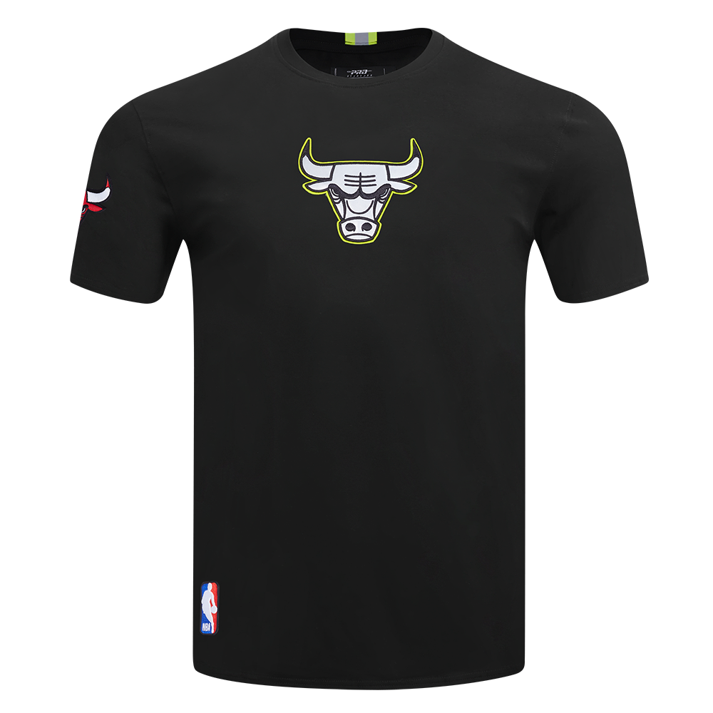 NBA CHICAGO BULLS UNDER THE LIGHTS T-SHIRT EN JERSEY SIMPLE POUR HOMME (NOIR)