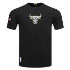 NBA CHICAGO BULLS UNDER THE LIGHTS T-SHIRT EN JERSEY SIMPLE POUR HOMME (NOIR)