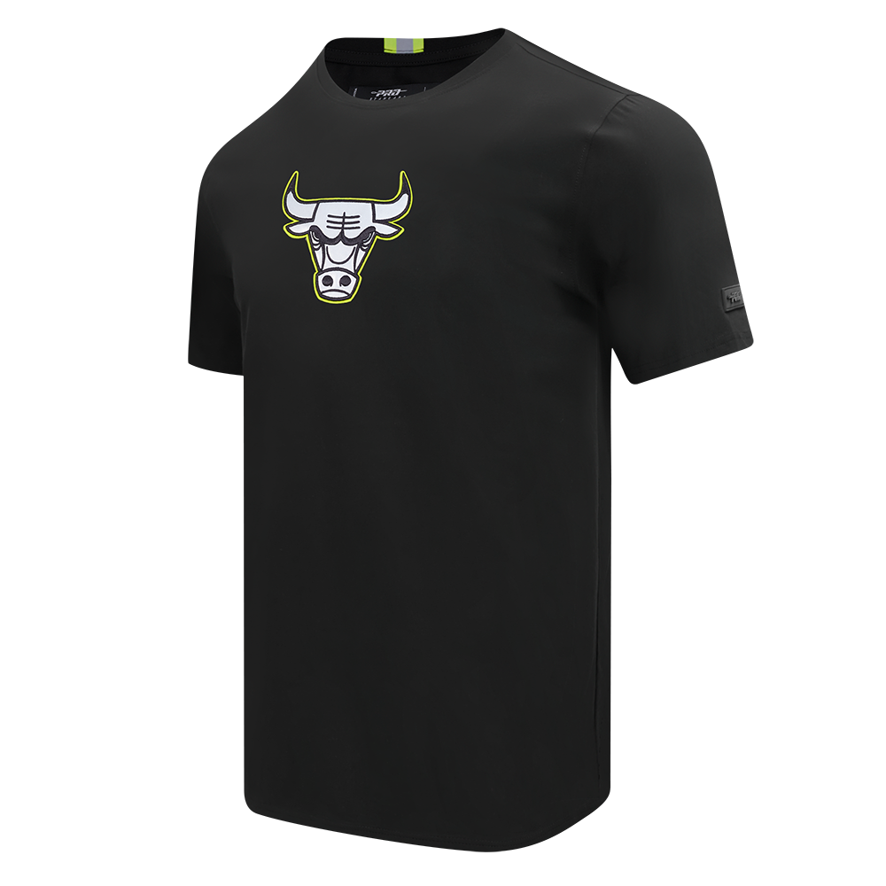 NBA CHICAGO BULLS UNDER THE LIGHTS T-SHIRT EN JERSEY SIMPLE POUR HOMME (NOIR)