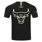 NBA CHICAGO BULLS UNDER THE LIGHTS T-SHIRT EN JERSEY SIMPLE POUR HOMME (NOIR)