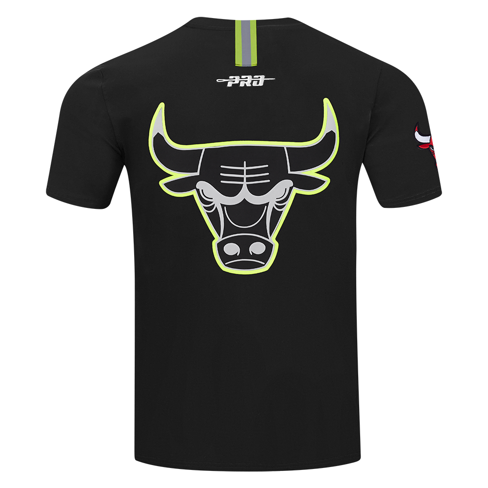 NBA CHICAGO BULLS UNDER THE LIGHTS T-SHIRT EN JERSEY SIMPLE POUR HOMME (NOIR)
