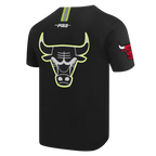 NBA CHICAGO BULLS UNDER THE LIGHTS T-SHIRT EN JERSEY SIMPLE POUR HOMME (NOIR)