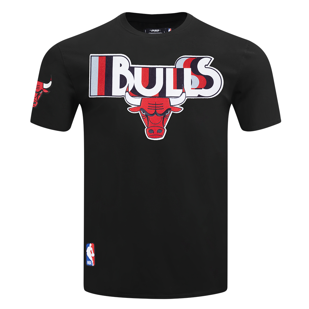 NBA CHICAGO BULLS RETRO ELEVATION MEN'S SINGLE JERSEY TEE (BLACK)