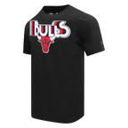NBA CHICAGO BULLS RETRO ELEVATION MEN'S SINGLE JERSEY TEE (BLACK)