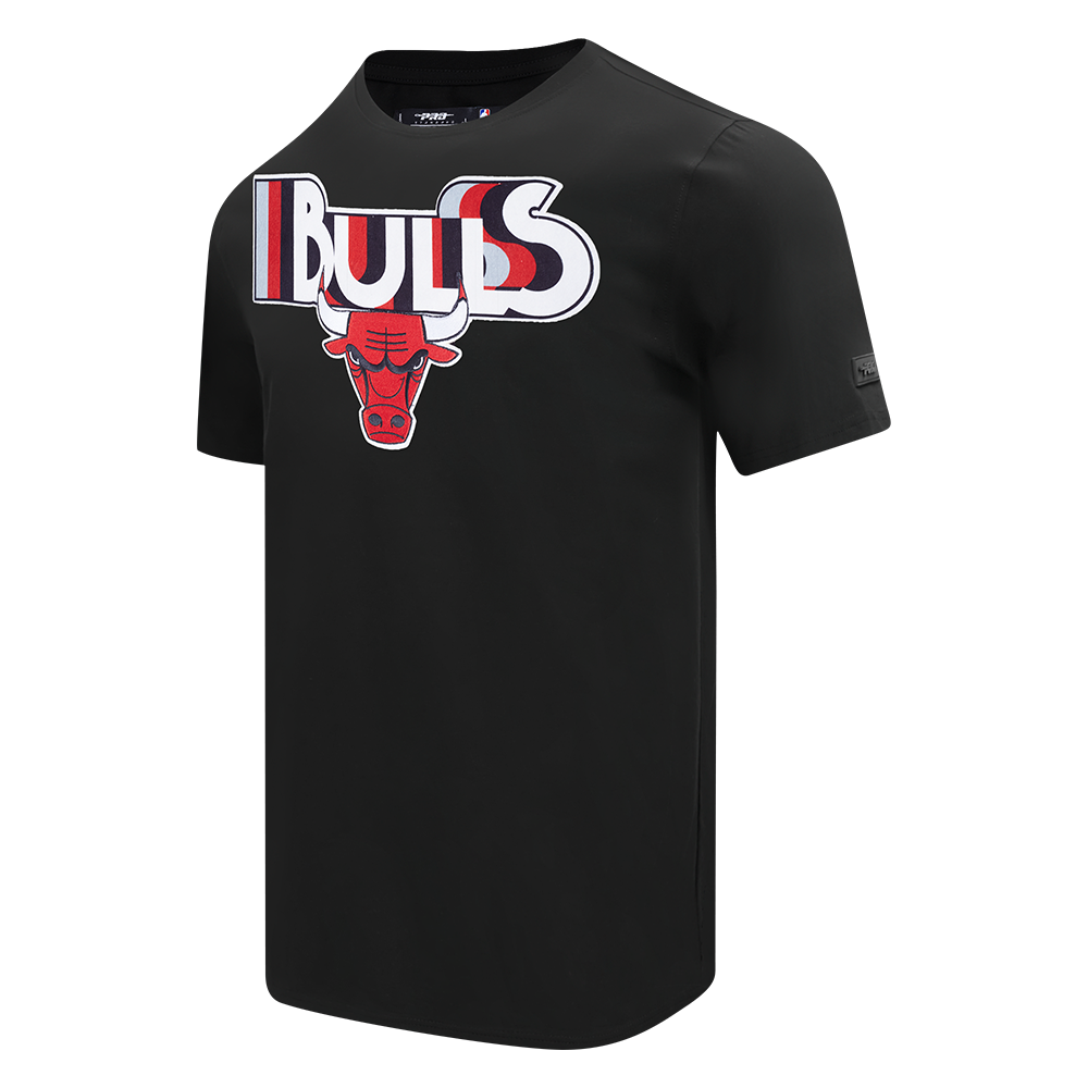 NBA CHICAGO BULLS RETRO ELEVATION MEN'S SINGLE JERSEY TEE (BLACK)