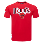 NBA CHICAGO BULLS RETRO ELEVATION T-SHIRT EN JERSEY SIMPLE POUR HOMME (ROUGE)