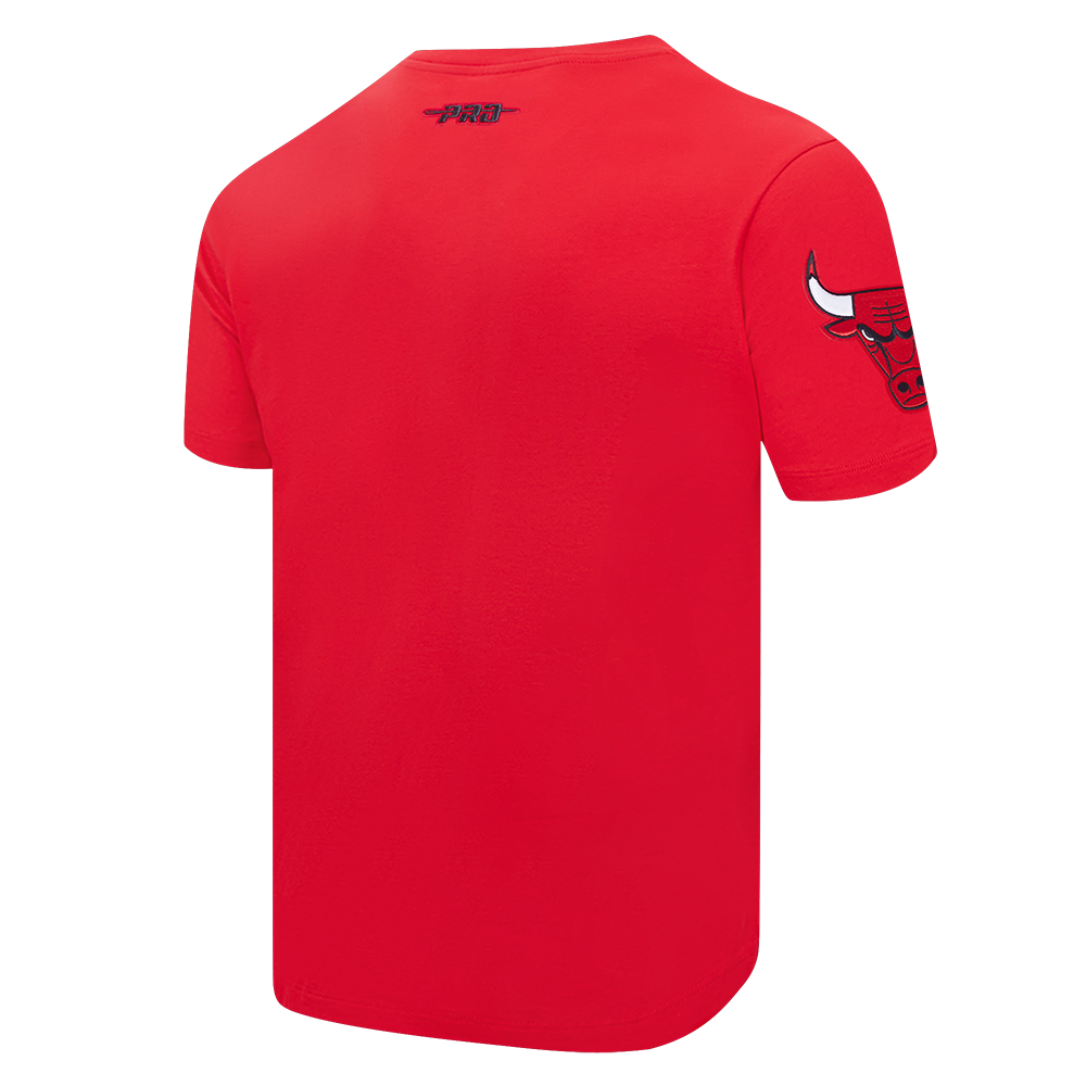 NBA CHICAGO BULLS RETRO ELEVATION T-SHIRT EN JERSEY SIMPLE POUR HOMME (ROUGE)