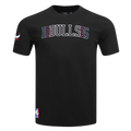 NBA CHICAGO BULLS ECHO LOGO T-SHIRT EN JERSEY SIMPLE POUR HOMME (NOIR)