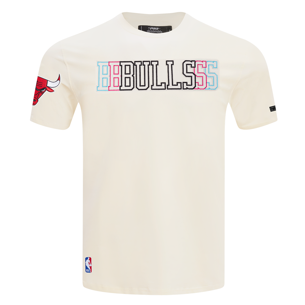 NBA CHICAGO BULLS ECHO LOGO MEN'S SINGLE JERSEY TEE (EGGSHELL)