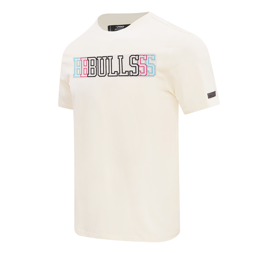 NBA CHICAGO BULLS ECHO LOGO MEN'S SINGLE JERSEY TEE (EGGSHELL)