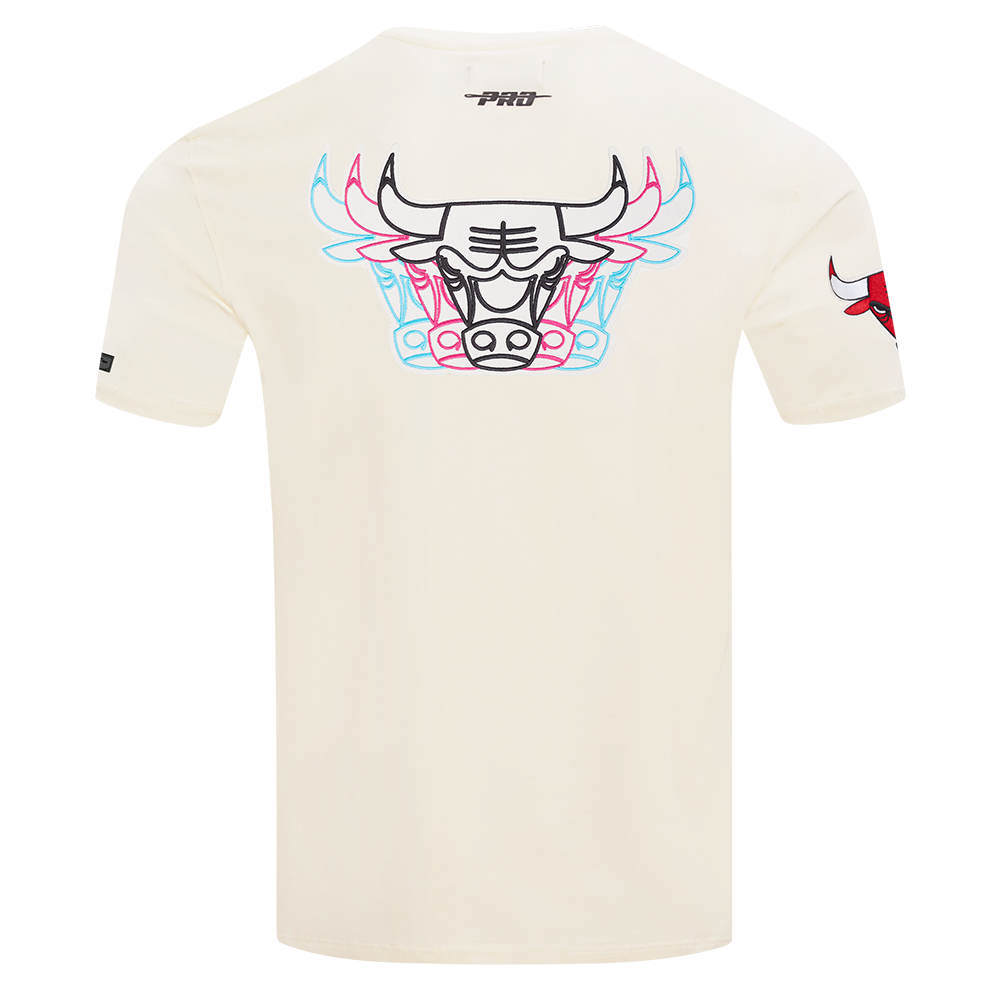 NBA CHICAGO BULLS ECHO LOGO MEN'S SINGLE JERSEY TEE (EGGSHELL)