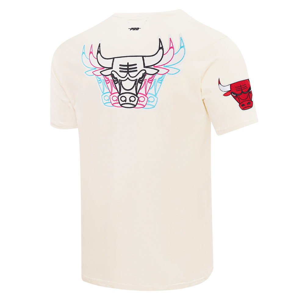 NBA CHICAGO BULLS ECHO LOGO MEN'S SINGLE JERSEY TEE (EGGSHELL)