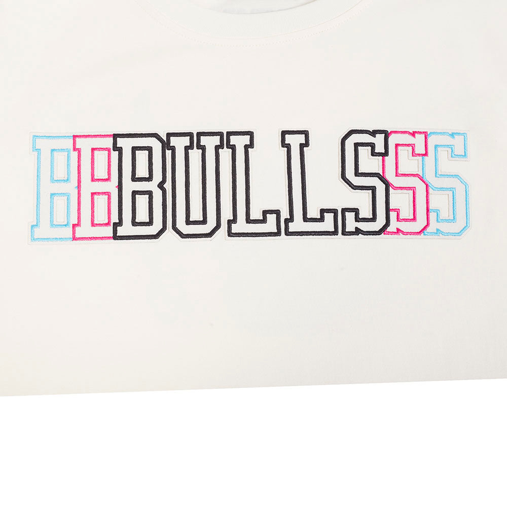 NBA CHICAGO BULLS ECHO LOGO MEN'S SINGLE JERSEY TEE (EGGSHELL)