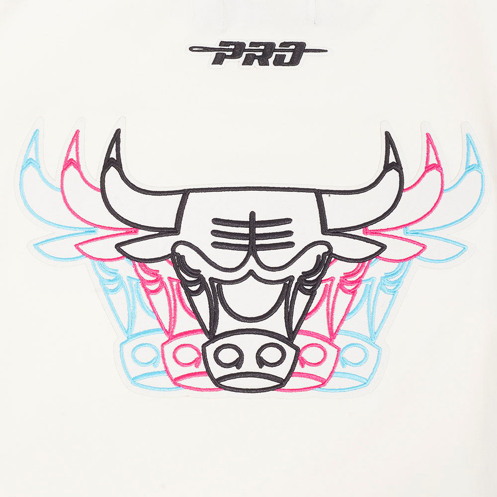 NBA CHICAGO BULLS ECHO LOGO MEN'S SINGLE JERSEY TEE (EGGSHELL)
