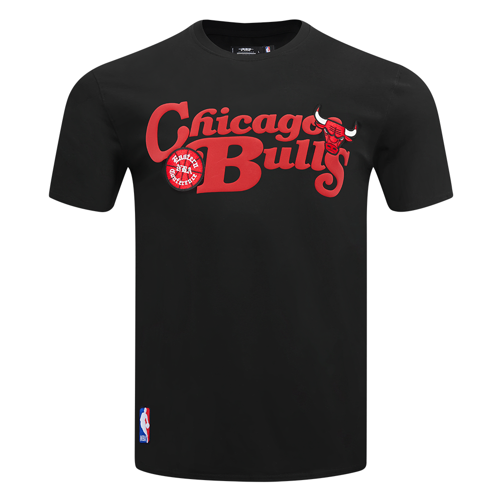 NBA CHICAGO BULLS SOUVENIR MEN'S SINGLE JERSEY TEE (BLACK)