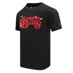 NBA CHICAGO BULLS SOUVENIR MEN'S SINGLE JERSEY TEE (BLACK)