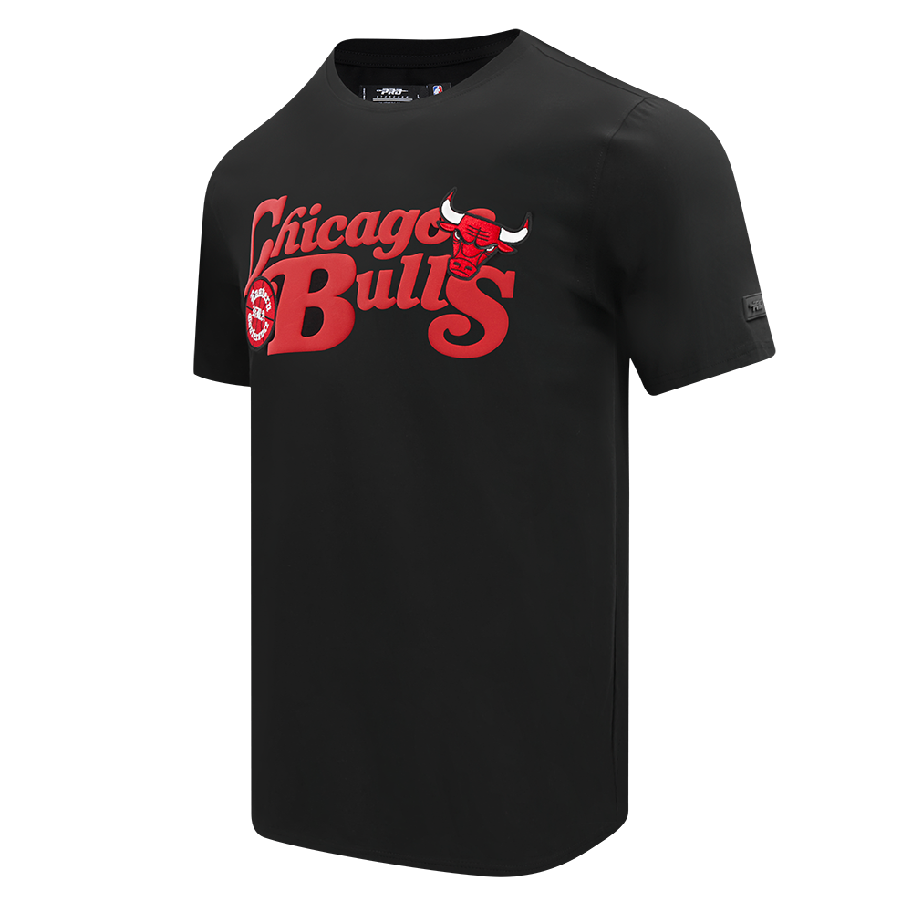 NBA CHICAGO BULLS SOUVENIR MEN'S SINGLE JERSEY TEE (BLACK)