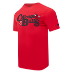 NBA CHICAGO BULLS SOUVENIR MEN'S SINGLE JERSEY TEE (RED)