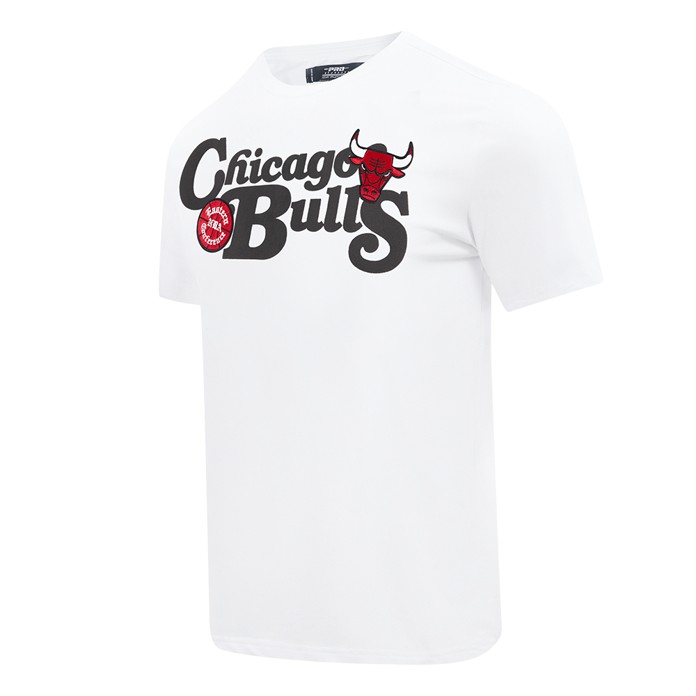 NBA CHICAGO BULLS SOUVENIR T-SHIRT EN JERSEY SIMPLE POUR HOMME (BLANC)