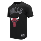 NBA CHICAGO BULLS REBEL ATHLETICS STACKED LOGO MEN'S SJ TEE (BLACK)
