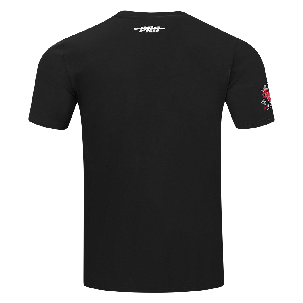 NBA CHICAGO BULLS REBEL ATHLETICS STACKED LOGO MEN'S SJ TEE (BLACK)