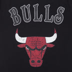 NBA CHICAGO BULLS REBEL ATHLETICS STACKED LOGO MEN'S SJ TEE (BLACK)