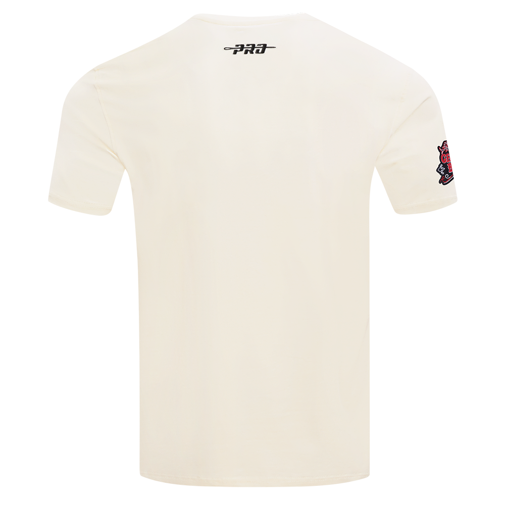 NBA CHICAGO BULLS REBEL ATHLETICS T-SHIRT EN JERSEY SIMPLE À LOGO EMPILÉ POUR HOMME (COQUILLE D'ŒUF)