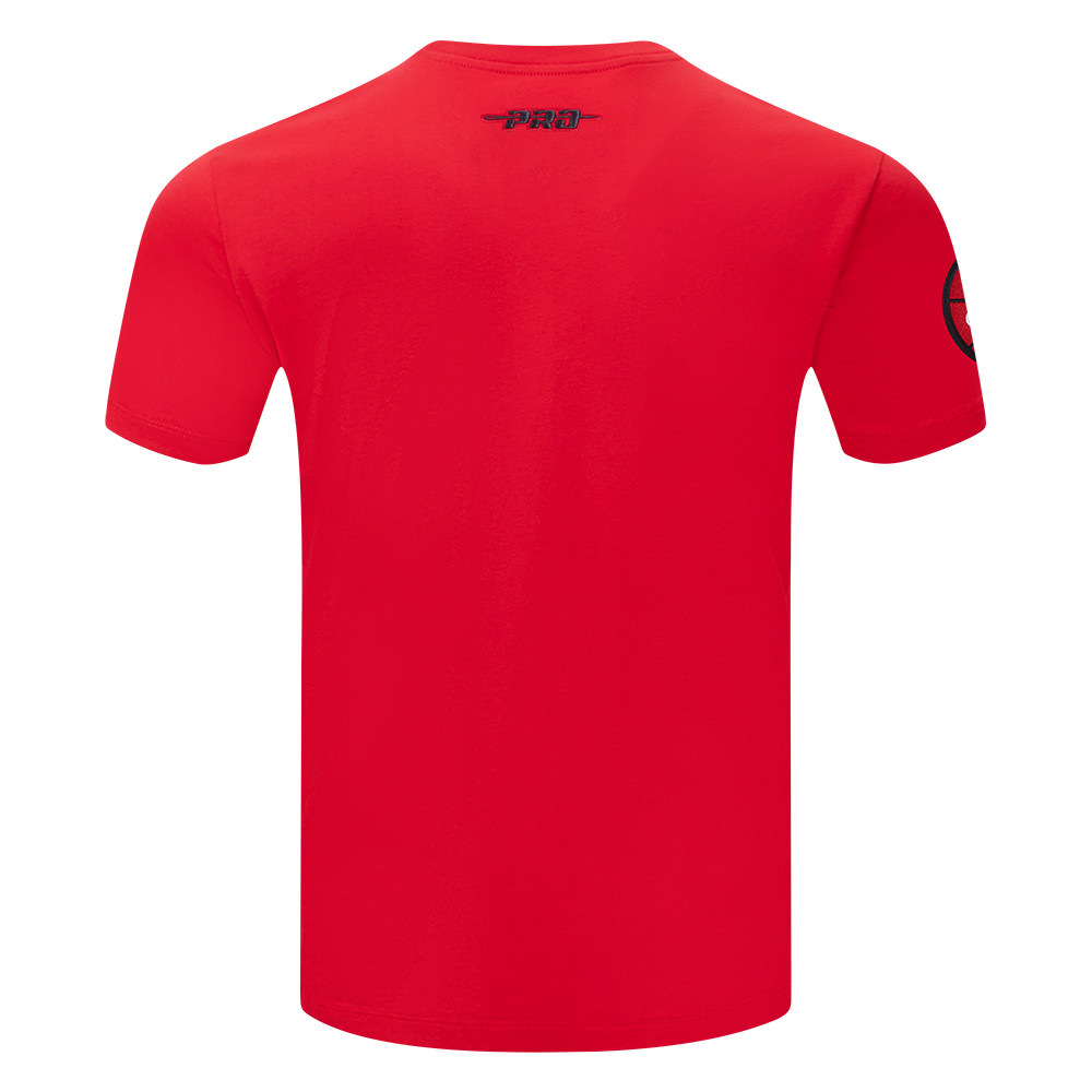 NBA CHICAGO BULLS TEAM BADGE T-SHIRT EN JERSEY SIMPLE POUR FEMME POUR HOMME (ROUGE)