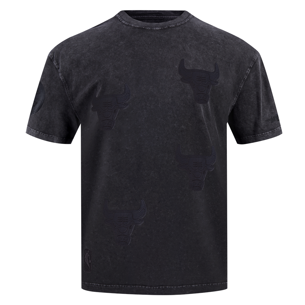 NBA CHICAGO BULLS WASHED VANGUARD MEN'S S/S TEE (WASHED BLACK)