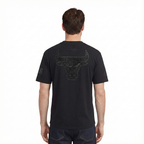 NBA CHICAGO BULLS BLACKOUT MEN'S CJ DROP SHOULDER TEE (BLACK)