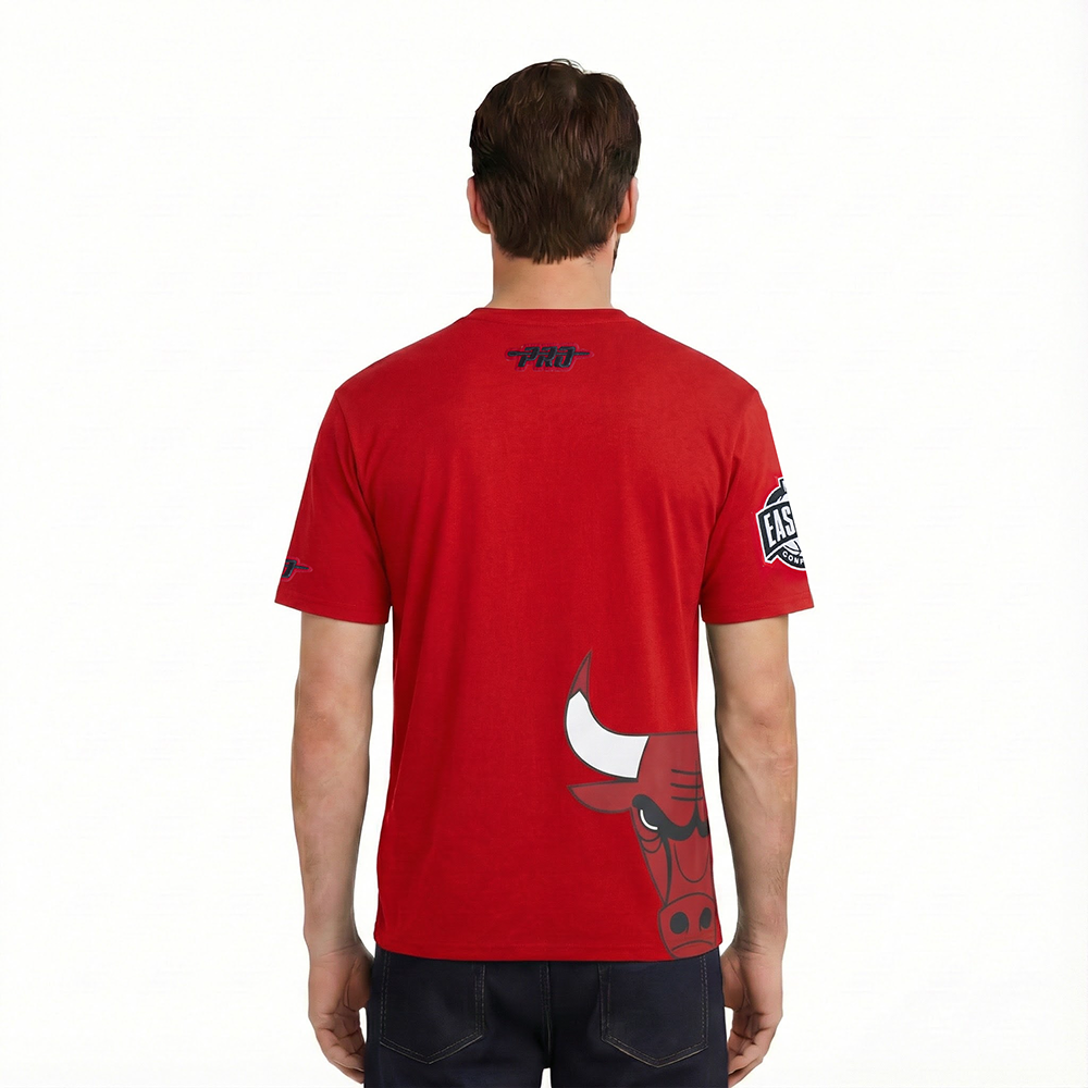 NBA CHICAGO BULLS LIVING LARGE MEN'S CJ DROP SHOULDER TEE (RED)
