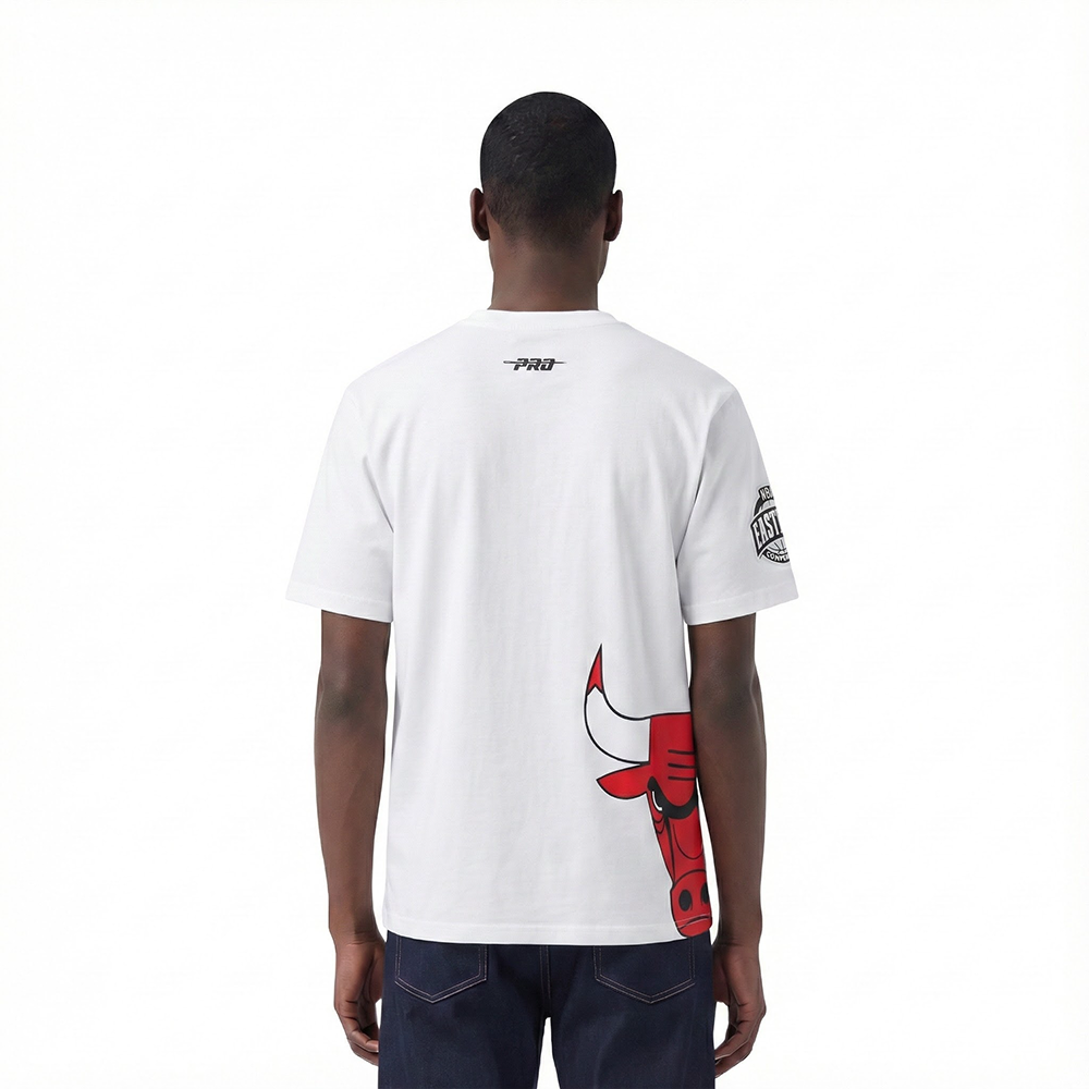 NBA CHICAGO BULLS LIVING LARGE MEN'S CJ DROP SHOULDER TEE (WHITE)