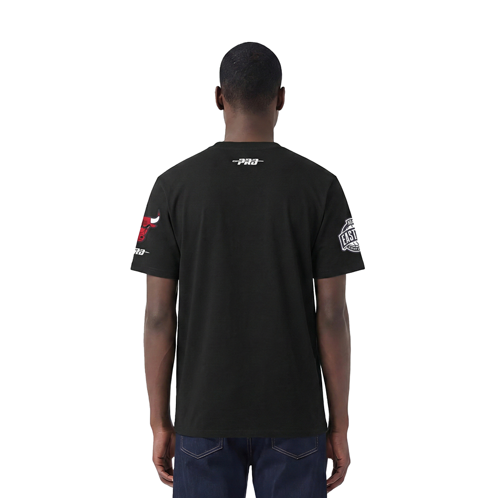 NBA CHICAGO BULLS LETTERMAN MEN'S S/S TEE (BLACK)