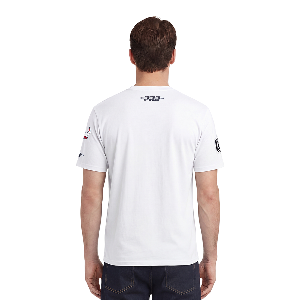 NBA CHICAGO BULLS LETTERMAN MEN'S S/S TEE (WHITE)